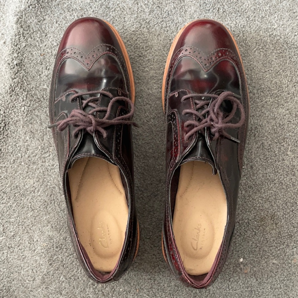 Clarks platform sneaker/loafer